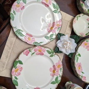 Vintage Desert Rose Franciscan china  dinner plates set of 2
